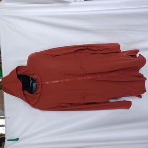 Essential Bodywear FIT Hooded Zip Tunic Jacket Butter Soft in Rust Sz M